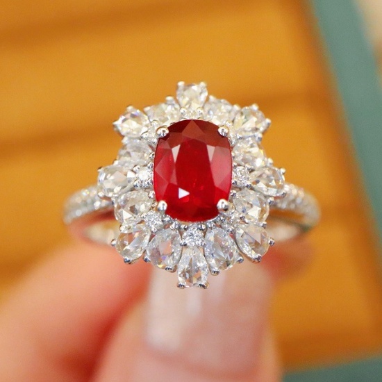 14k Gold 1.81 Ctw Natural Ruby & Diamond Ring/pendant