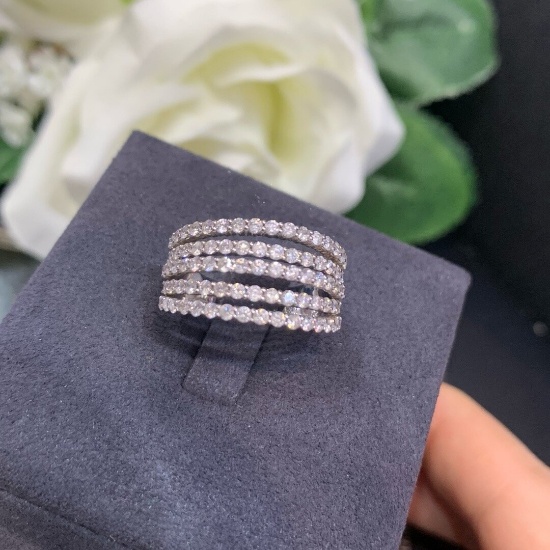 14k Gold 1.33 Ct Natural H Diamond Ring