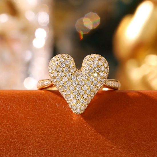 14k Gold 0.9 Ct Natural H Diamond Ring