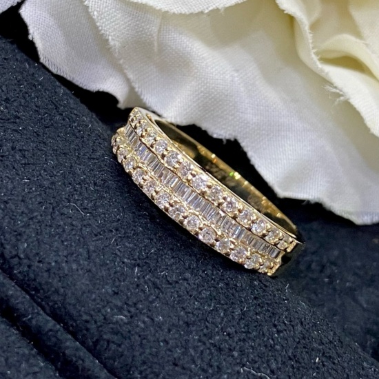 14k Gold 0.5 Ct Natural H Diamond Ring