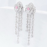 14k Gold 2.15 Ctw Natural H Diamond Earrings