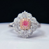 14k Gold 1.07 Ctw Natural Pink Diamond & Diamond & Cocktail Ring/pendant