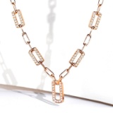 14k Gold 0.89 Ct Natural H Diamond Necklace