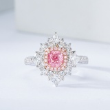 14k Gold 1.80 Ctw Natural Pink Diamond & Diamond Ring