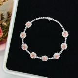 14k Gold 2.35 Ctw Natural Pink Diamond & Diamond Bracelet