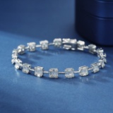 14k Gold 2.08 Ct Natural H Diamond Bracelet