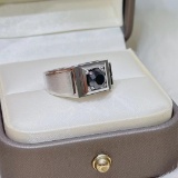 14k Gold 1.00 Ct Natural Black Diamond & Men¡¯s Ring