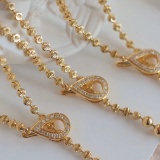 14k Gold 0.15 Ct Natural H Diamond Necklace