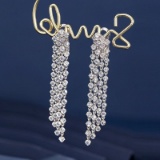 14k Gold 1.10 Ct Natural D-e Diamond Earrings