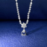 14k Gold 3.82 Ct Natural H Diamond Necklace