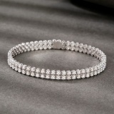 14k Gold 2.22 Ct Natural H Diamond Bracelet