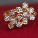 14k Gold 0.59 Ct Natural H Diamond Ring