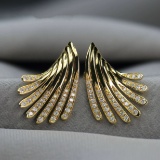 14k Gold 0.59 Ct Natural H Diamond Earrings