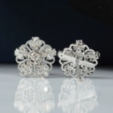 14k Gold 0.76 Ct Natural H Diamond Earrings