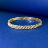 14k Gold 1.71 Ct Natural H Diamond Bracelet