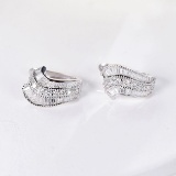14k Gold 0.76 Ct Natural H Diamond Earrings
