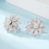 14k Gold 3.44 Ct Natural H Diamond Earrings