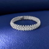 14k Gold 10.45 Ct Natural H Diamond Bracelet