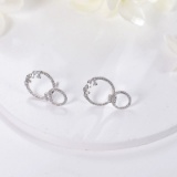 14k Gold 0.96 Ct Natural H Diamond Earrings