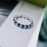14k Gold 4.69 Ctw Natural Sapphire & Diamond Ring