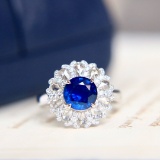 14k Gold 3.51 Ctw Natural Sapphire & Diamond Ring/pendant