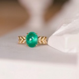 14k Gold 3.04 Ctw Natural Emerald & Diamond Ring
