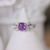 14k Gold 1.46 Ctw Natural Sapphire & Diamond Ring