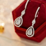 14k Gold 0.74 Ct Natural H Diamond Earrings