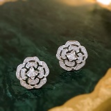 14k Gold 0.30 Ct Natural H Diamond Earrings