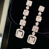 14k Gold 1.30 Ct Natural H Diamond Earrings