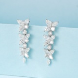 14k Gold 2.02 Ct Natural H Diamond Earrings