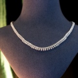 14k Gold 10.00 Ct Natural H Diamond Necklace