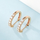 14k Gold 0.46 Ct Natural H Diamond Earrings