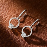 14k Gold 0.46 Ct Natural H Diamond Earrings