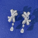 14k Gold 1.72 Ct Natural H Diamond Earrings