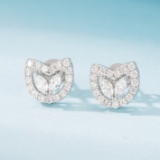 14k Gold 0.40 Ct Natural H Diamond Earrings