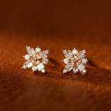 14k Gold 0.28 Ct Natural H Diamond Earrings