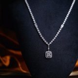 14k Gold 3.00 Ct Natural H Diamond Necklace
