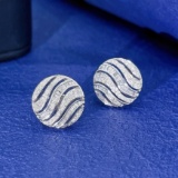 14k Gold 0.54 Ct Natural H Diamond Earrings