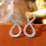 14k Gold 0.8 Ct Natural H Diamond Earrings