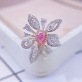Gia Certified 14k Gold 1.76 Ctw Natural Pink Diamond & Diamond Ring