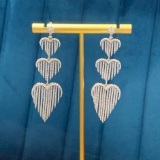 14k Gold 2.32 Ct Natural H Diamond Earrings