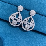 14k Gold 4.50 Ctw Natural H Diamond Earrings