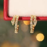 14k Gold 0.26 Ct Natural H Diamond Earrings