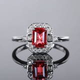 14k Gold 1.35 Ctw Natural Spinel & Diamond Ring