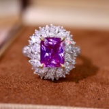 14k Gold 3.54 Ctw Natural Sapphire & Diamond Ring