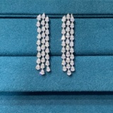 14k Gold 5.53 Ct Natural H Diamond Earrings