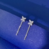 14k Gold 1.11 Ctw Natural H Diamond Earrings