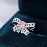 14k Gold 1.14 Ctw Natural Pink Diamond & Diamond Ring