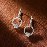 14k Gold 0.46 Ctw Natural H Diamond Earrings